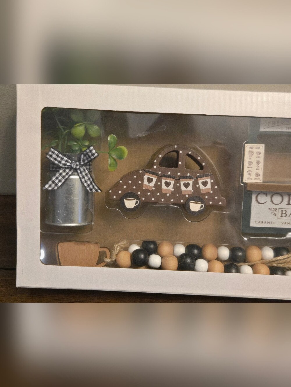 Rustic Black & Cream Coffee Bar Home Accent Set - Picture 3 of 10